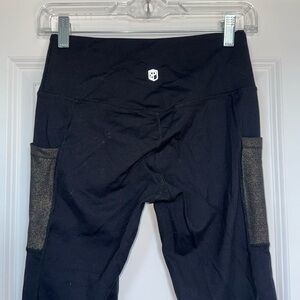 Born Primitive Black Leggings with Metallic Side Pockets